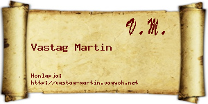 Vastag Martin névjegykártya
