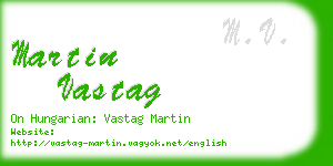 martin vastag business card